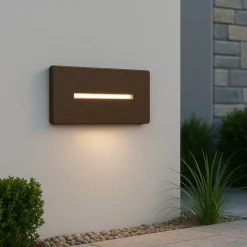 Segnapasso Led-Gea Luce Segnapasso led da incasso per esterno marrone led 3w 3000k 4000k 5000k ip54
