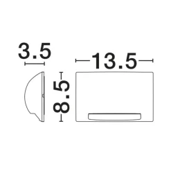 Segnapasso Led-Selezionato da Mazzolaluce Segnapasso led esterno bianco rettangolare 5w 3000k ip65