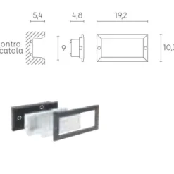 Segnapasso Led-Selezionato da Mazzolaluce Segnapasso led per esterni 10w 4000k nero da incasso