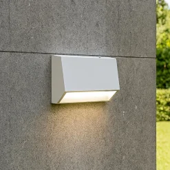 Segnapasso Led-Selezionato da Mazzolaluce Segnapasso led per esterno bianco da parete squadrato ip65