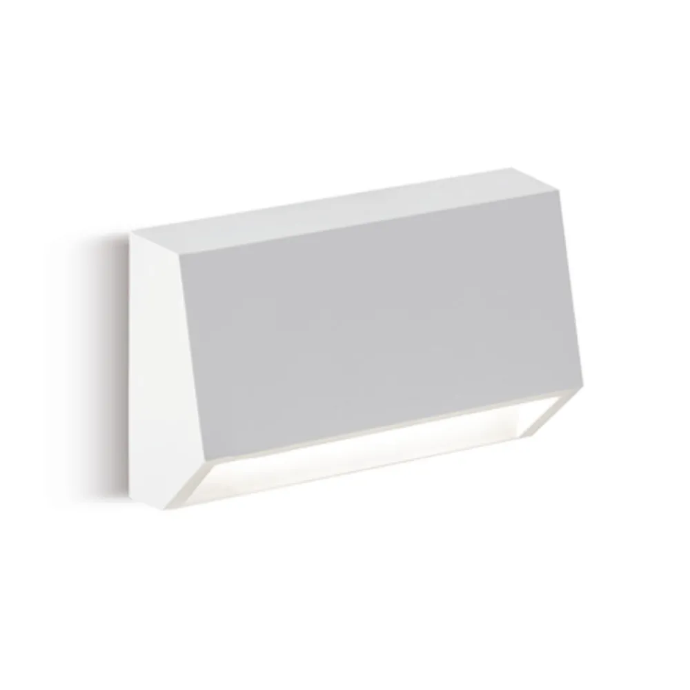 Segnapasso Led-Selezionato da Mazzolaluce Segnapasso led per esterno bianco da parete squadrato ip65