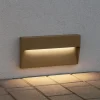Segnapasso Led-Selezionato da Mazzolaluce Segnapasso led per esterno corten rettangolare da parete 6w 4000k ip65