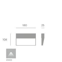 Segnapasso Led-Selezionato da Mazzolaluce Segnapasso led per esterno corten rettangolare da parete 6w 4000k ip65