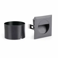 Segnapasso Led-Selezionato da Mazzolaluce Segnapasso led per esterno 1,2w 4000k antracite incasso parete ip44 quadrato