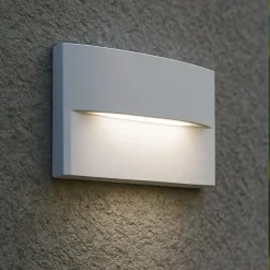 Segnapasso Led-Selezionato da Mazzolaluce Segnapasso led rettangolare per esterno a parete bianco led 4w 3000k