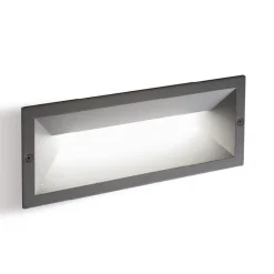 Segnapasso Led-Selezionato da Mazzolaluce Segnapasso led rettangolare da incasso parete per esterno grafite ip65