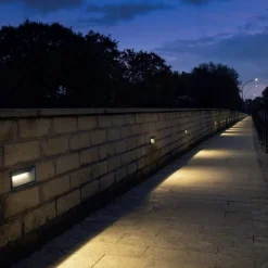 Segnapasso Led-Selezionato da Mazzolaluce Segnapasso led rettangolare da incasso parete per esterno grafite ip65