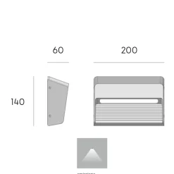 Segnapasso Led-Selezionato da Mazzolaluce Segnapasso led rettangolare a parete led 13w 4000k per esterni
