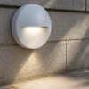Segnapasso Led-Selezionato da Mazzolaluce Segnapasso led rotondo da incasso a parete bianco per esterno 8w 3000k