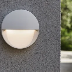 Segnapasso Led-Selezionato da Mazzolaluce Segnapasso led rotondo da incasso a parete bianco per esterno 8w 3000k