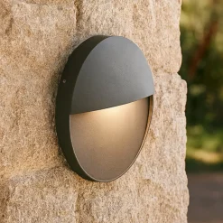 Segnapasso Led-Selezionato da Mazzolaluce Segnapasso led rotondo grafite per esterno 3000k ip65