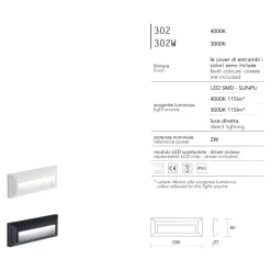 Segnapasso Led-IsyLuce Segnapasso led 2w 3000k da esterno cover bianco antracite