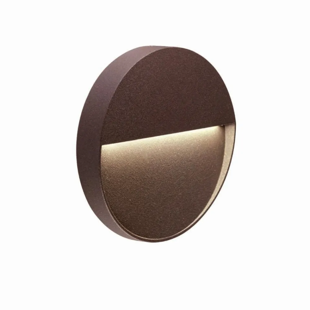 Segnapasso Led-Selezionato da Mazzolaluce Segnapasso led 6w 4000k da esterno ip65 marrone rotondo