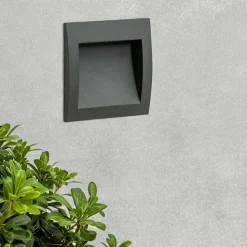 Segnapasso Led-Selezionato da Mazzolaluce Segnapasso led 3w 3000k da incasso quadrato antracite per esterno