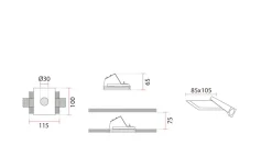 Segnapasso Led-Selezionato da Mazzolaluce Segnapasso led 2w 3000k faretto da incasso a scomparsa scala gesso cristaly
