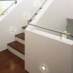 Segnapasso Led-Selezionato da Mazzolaluce Segnapasso led 1w 4000k grigio incasso da parete per interni fp