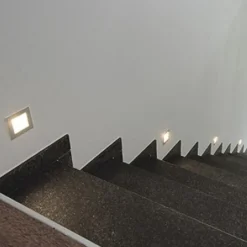 Segnapasso Led-Selezionato da Mazzolaluce Segnapasso led 1w 4000k grigio incasso da parete per interni fp