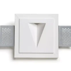 Segnapasso Led-Selezionato da Mazzolaluce Segnapasso led 2w 3000k moderno da incasso in gesso cristaly bianco