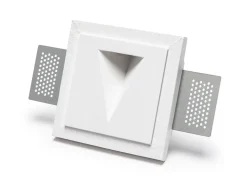 Segnapasso Led-Selezionato da Mazzolaluce Segnapasso led 2w 3000k moderno da incasso in gesso cristaly bianco