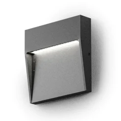 Segnapasso Led-Gea Luce Segnapasso led 3w 4000k per esterno quadrato antracite gealuce