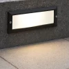 Segnapasso Led-Selezionato da Mazzolaluce Segnapasso nero da esterno led 10w 3000k per incasso parete ip65