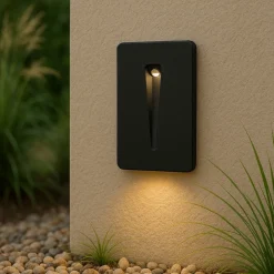 Segnapasso Led-Selezionato da Mazzolaluce Segnapasso nero da incasso per esterno led 3w 3000k