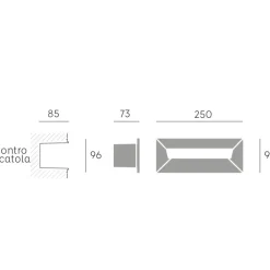 Segnapasso Led-Selezionato da Mazzolaluce Segnapasso per esterni bianco led 12w 4000k da incasso parete ip65