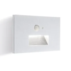 Segnapasso Led-Selezionato da Mazzolaluce Segnapasso per esterni da incasso a parete bianco led cct con sensore crepuscolare