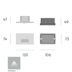 Segnapasso Led-Selezionato da Mazzolaluce Segnapasso per esterni da incasso a parete bianco led cct con sensore crepuscolare