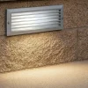 Segnapasso Led-Selezionato da Mazzolaluce Segnapasso per esterni da incasso a parete rettangolare bianco ip54