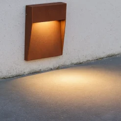 Segnapasso Led-Selezionato da Mazzolaluce Segnapasso per esterni led 6w 4000k da parete corten ip65