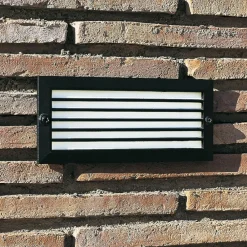 Segnapasso Led-Selezionato da Mazzolaluce Segnapasso per esterno da incasso nero con griglia