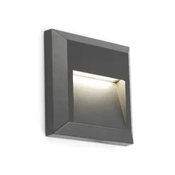 Segnapasso Led-Selezionato da Mazzolaluce Segnapasso per esterno led antracite 1w 3000k ip65 da parete quadrato