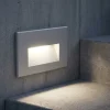 Segnapasso Led-Selezionato da Mazzolaluce Segnapasso rettangolare per esterno da incasso a parete grigio led 3w 3000k