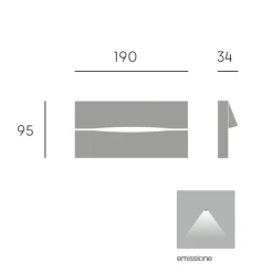 Segnapasso Led-Selezionato da Mazzolaluce Segnapasso rettangolare per esterno a parete led 4w 3000k ip65