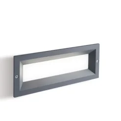 Segnapasso Led-Selezionato da Mazzolaluce Segnapasso rettangolare per esterni da incasso parete grafite led 12w 4000k