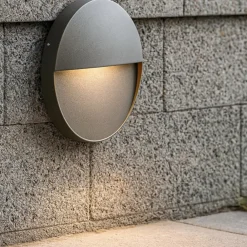 Segnapasso Led-Selezionato da Mazzolaluce Segnapasso rotondo da parete per esterni grafite led 6w 4000k