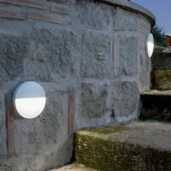 Segnapasso Led-Selezionato da Mazzolaluce Segnapasso rotondo per esterno led 3w 3000k bianco ip65