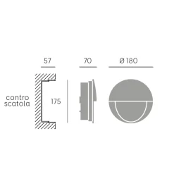 Segnapasso Led-Selezionato da Mazzolaluce Segnapasso rotondo per esterno led 8w 4000k da incasso a parete grafite