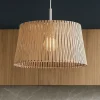 Lampadari Cucina-Eglo Sendero lampadario cucina paralume traforato in legno