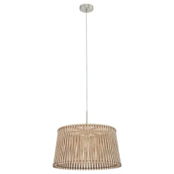 Lampadari Cucina-Eglo Sendero lampadario cucina paralume traforato in legno