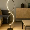Lampade Da Terra-Eglo Serpins piantana lampada da terra moderna design led 20w 3000k