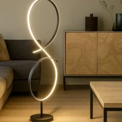 Lampade Da Terra-Eglo Serpins piantana lampada da terra moderna design led 20w 3000k