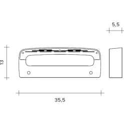 Applique Da Parete-Sforzin Illuminazione Sforzin aki applique da parete bronzo led biemissione 3000k