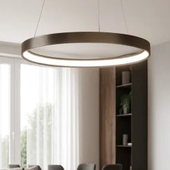 Lampadari Moderni-Sforzin Illuminazione Sforzin anello lampadario moderno metallo bronzo led 3000k