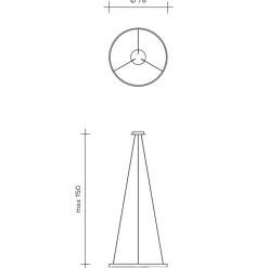 Lampadari Moderni-Sforzin Illuminazione Sforzin anello lampadario moderno metallo bronzo led 3000k