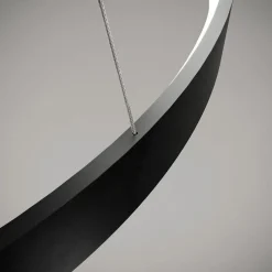 Lampadari Moderni-Sforzin Illuminazione Sforzin anello lampadario moderno nero per soggiorno