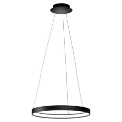 Lampadari Moderni-Sforzin Illuminazione Sforzin anello lampadario moderno nero per soggiorno