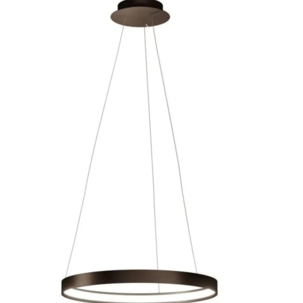 Lampadari Moderni-Sforzin Illuminazione Sforzin anello lampadario particolare moderno bronzo opaco led 3000k