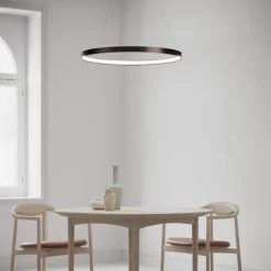 Lampadari Moderni-Sforzin Illuminazione Sforzin anello lampadario particolare moderno bronzo opaco led 3000k